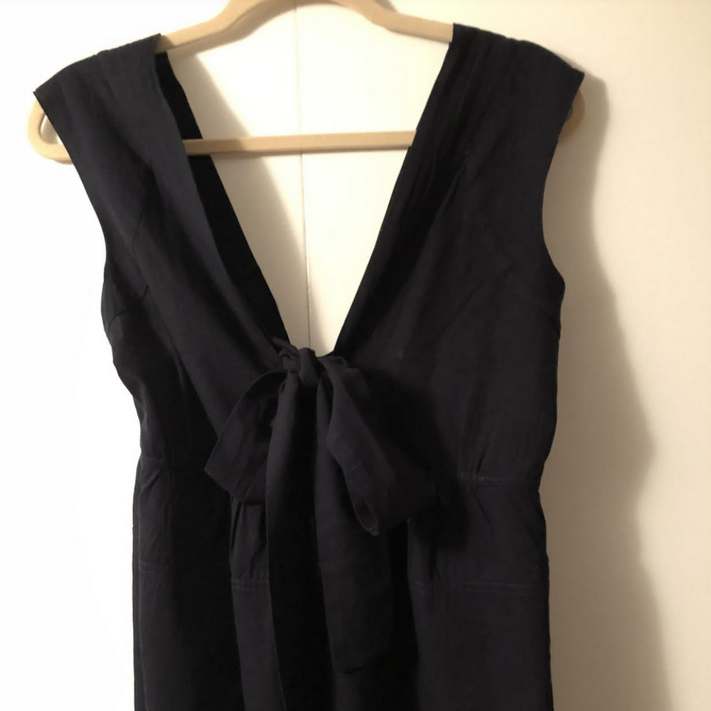 Marni short tie  navy top